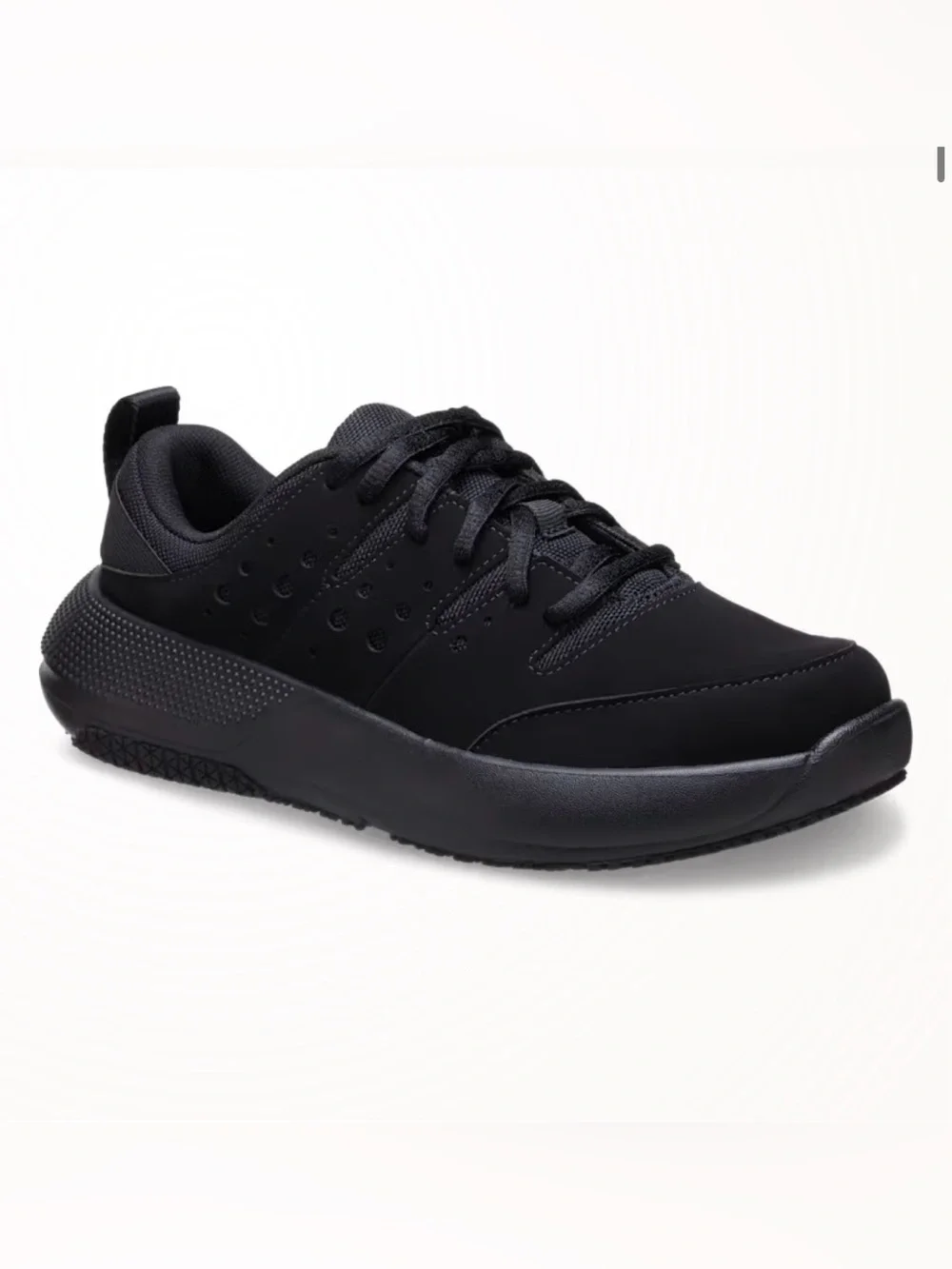 Crocs Women's On the Clock Work Sneaker Triple Black 7.5 athletic shoes non slip